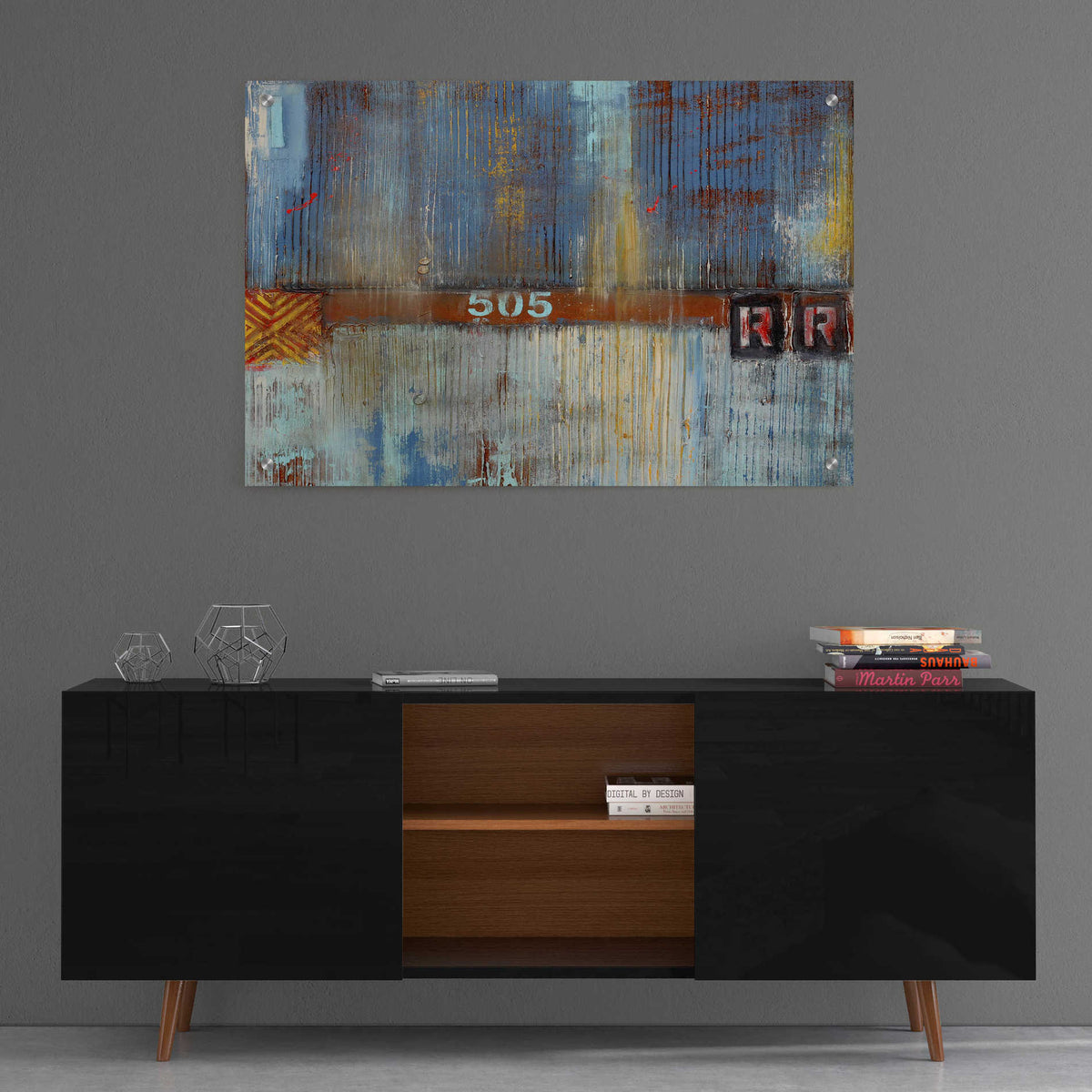 Epic Art 'Crossing the Tracks I' by Erin Ashley, Acrylic Wall Art,36x24