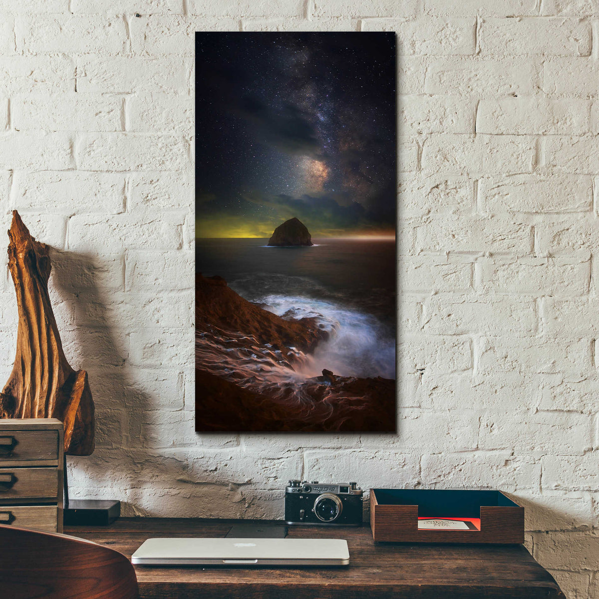 Epic Art 'Kiwanda Skies' by Darren White, Acrylic Glass Wall Art,12x24