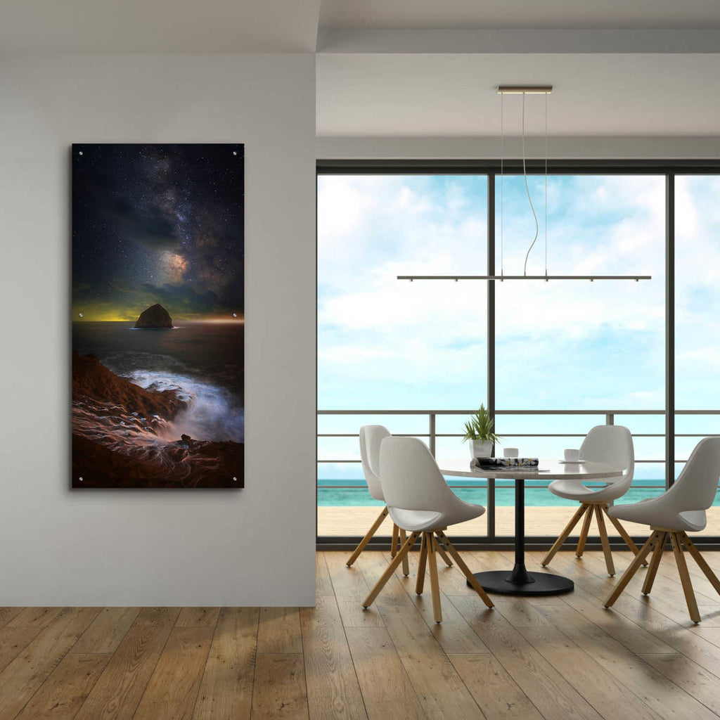 Epic Art 'Kiwanda Skies' by Darren White, Acrylic Glass Wall Art,24x48