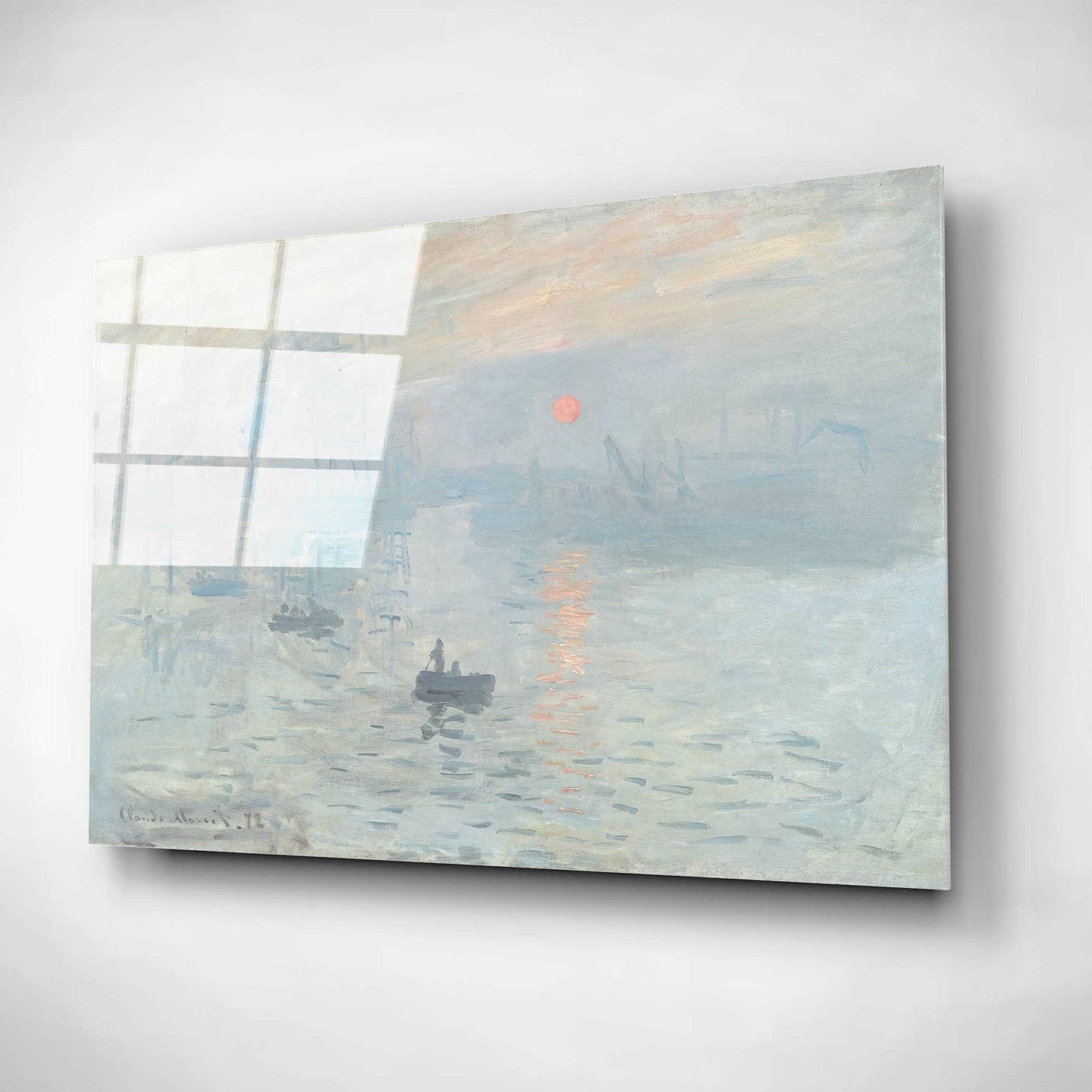 Epic Art 'Impression, Sunrise' by Claude Monet, Acrylic Glass Wall Art,16x12
