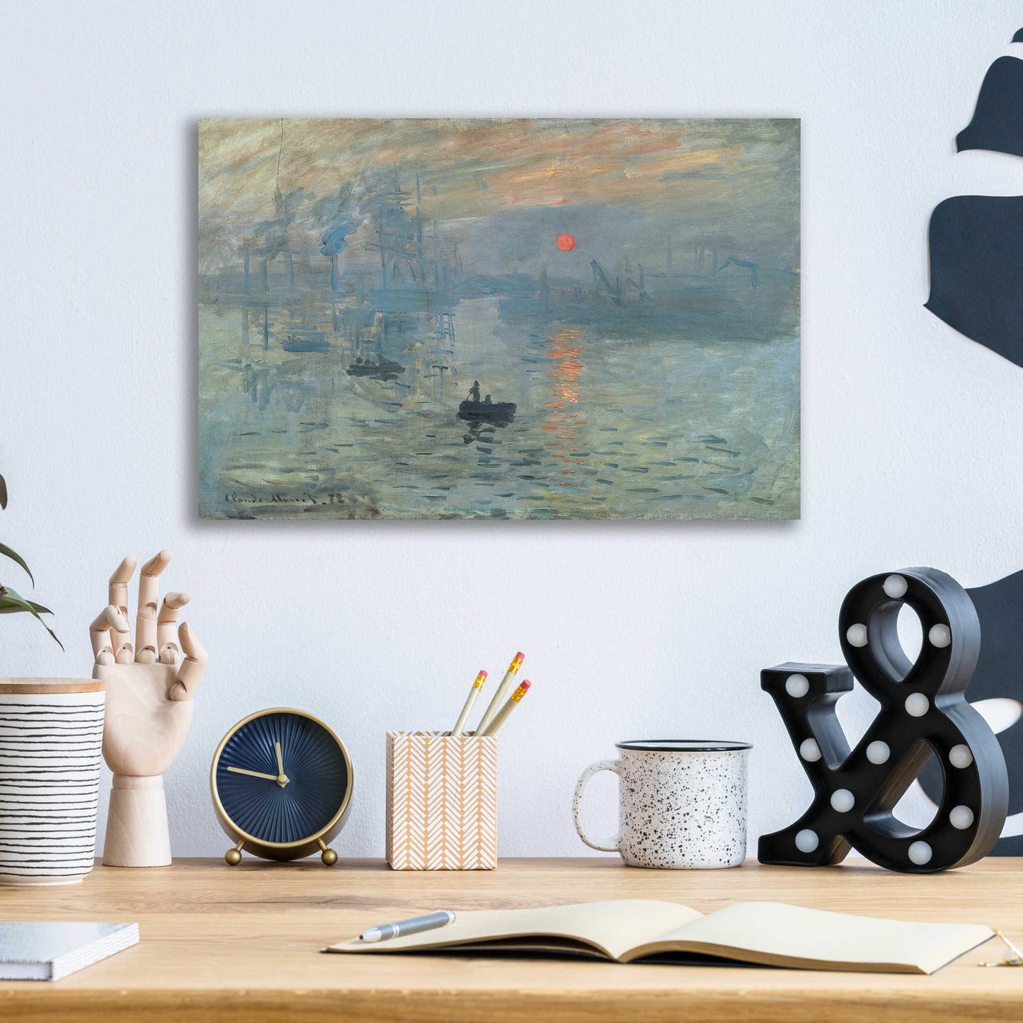 Epic Art 'Impression, Sunrise' by Claude Monet, Acrylic Glass Wall Art,16x12