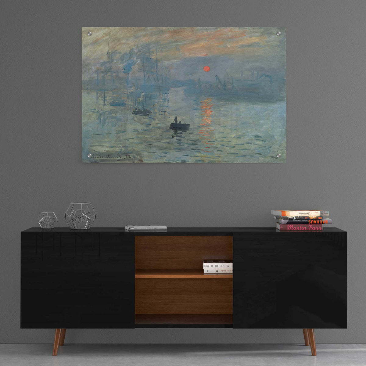 Epic Art 'Impression, Sunrise' by Claude Monet, Acrylic Glass Wall Art,36x24