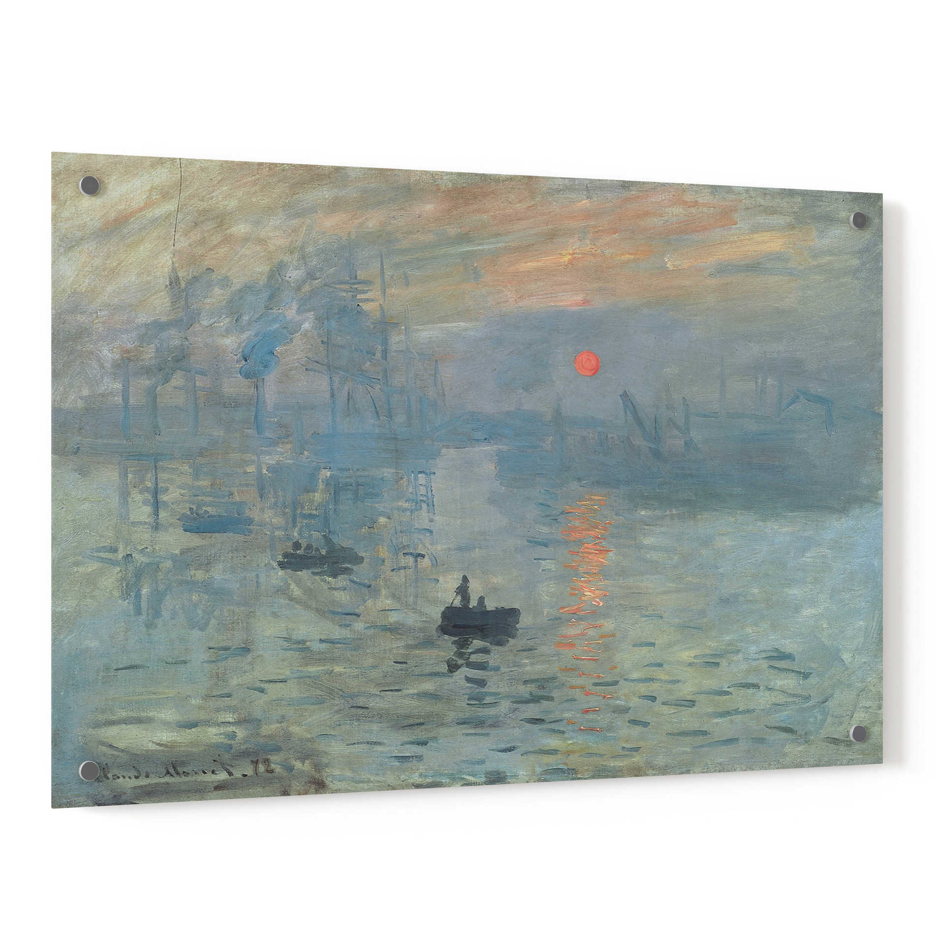 Epic Art 'Impression, Sunrise' by Claude Monet, Acrylic Glass Wall Art,36x24
