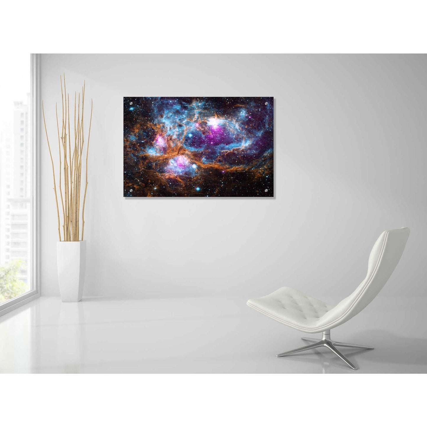 Epic Art 'Cosmic Winert Wonderland,' Acrylic Glass Wall Art,36x24