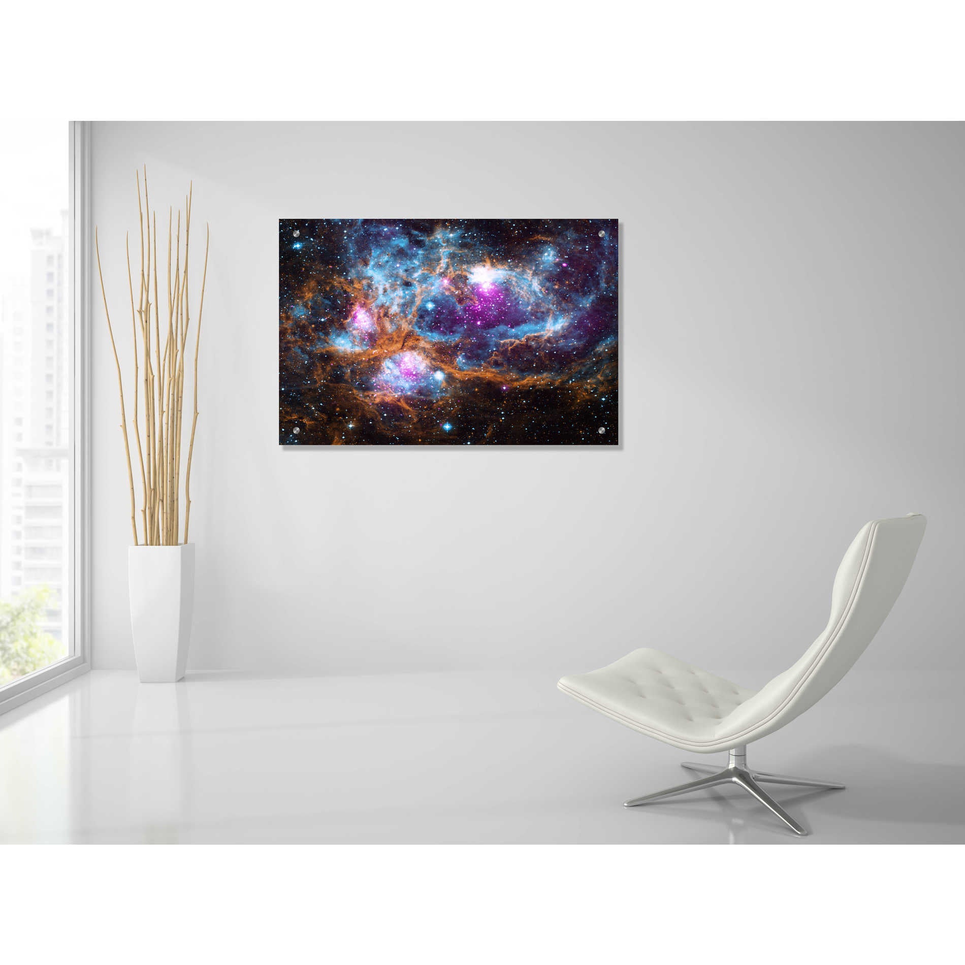 Epic Art 'Cosmic Winert Wonderland,' Acrylic Glass Wall Art,36x24