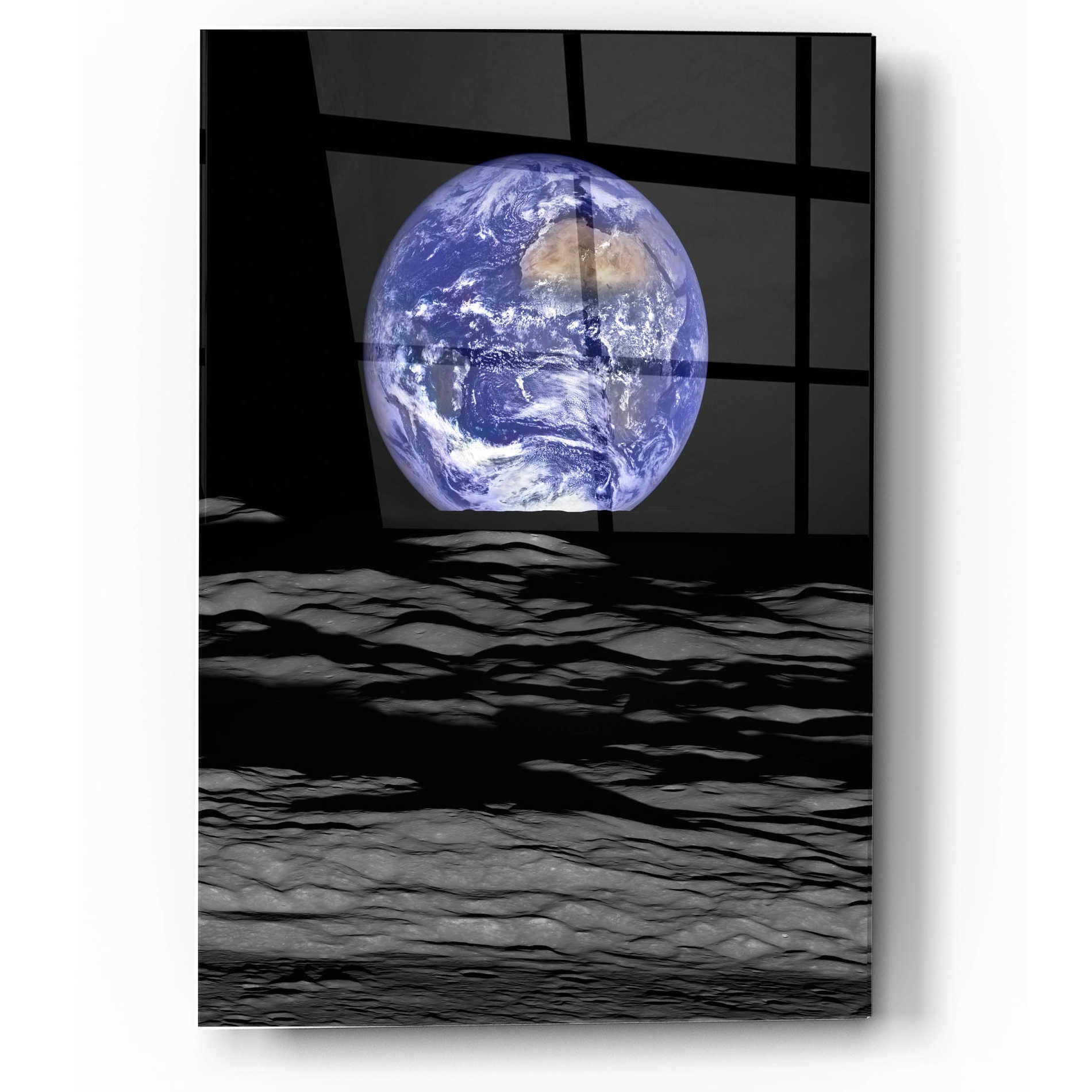 Epic Art 'Earth from Moon,' Acrylic Glass Wall Art,12x16