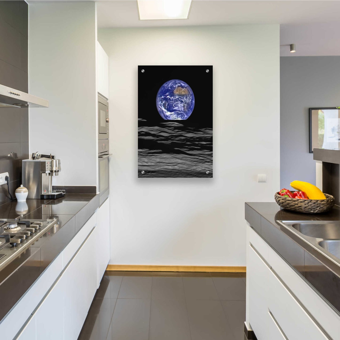 Epic Art 'Earth from Moon,' Acrylic Glass Wall Art,24x36
