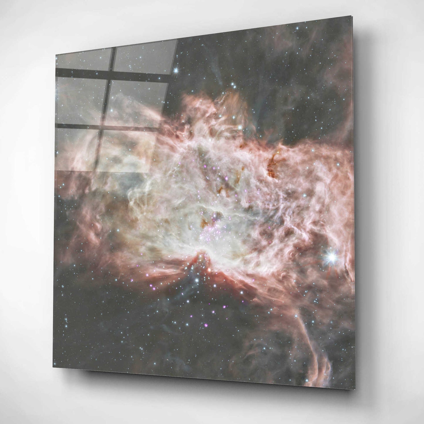 Epic Art 'Flame Nebula,' Acrylic Glass Wall Art,12x12