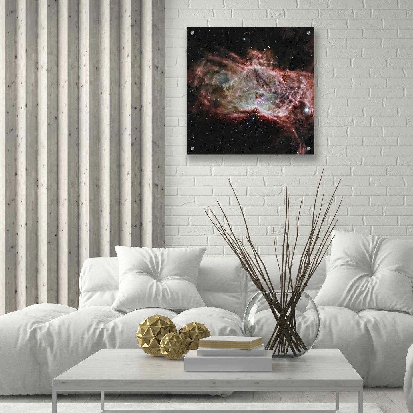 Epic Art 'Flame Nebula,' Acrylic Glass Wall Art,24x24