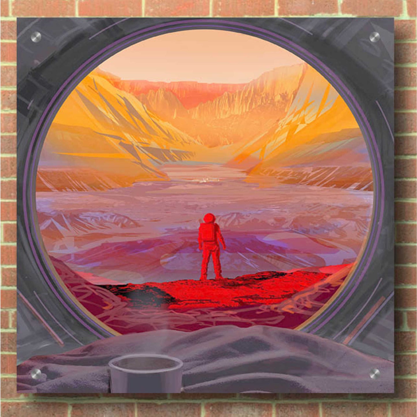 Epic Art 'On Mars,' Acrylic Glass Wall Art,36x36
