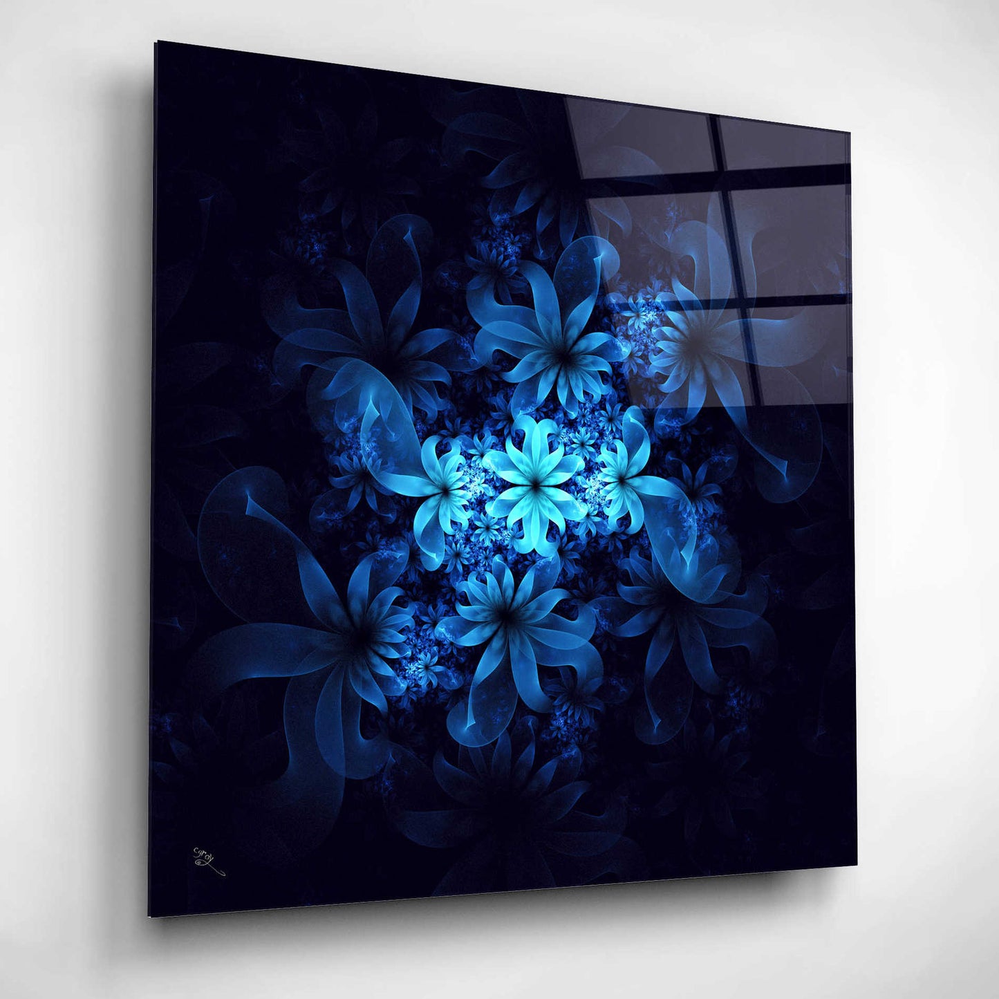 Epic Art 'Luminous Flowers' by Cameron Gray, Acrylic Glass Wall Art,12x12