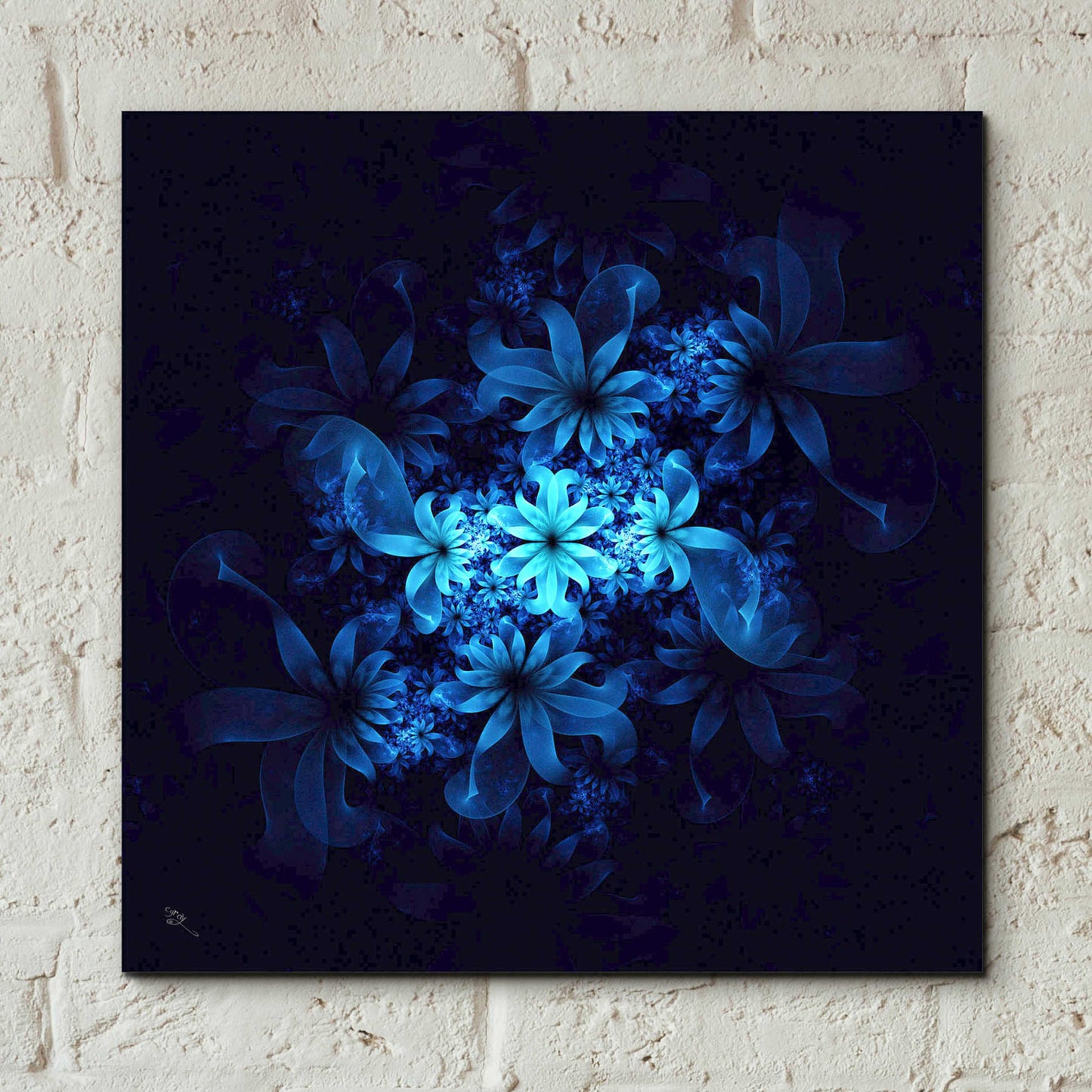 Epic Art 'Luminous Flowers' by Cameron Gray, Acrylic Glass Wall Art,12x12