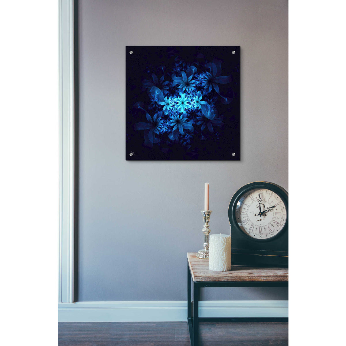 Epic Art 'Luminous Flowers' by Cameron Gray, Acrylic Glass Wall Art,24x24