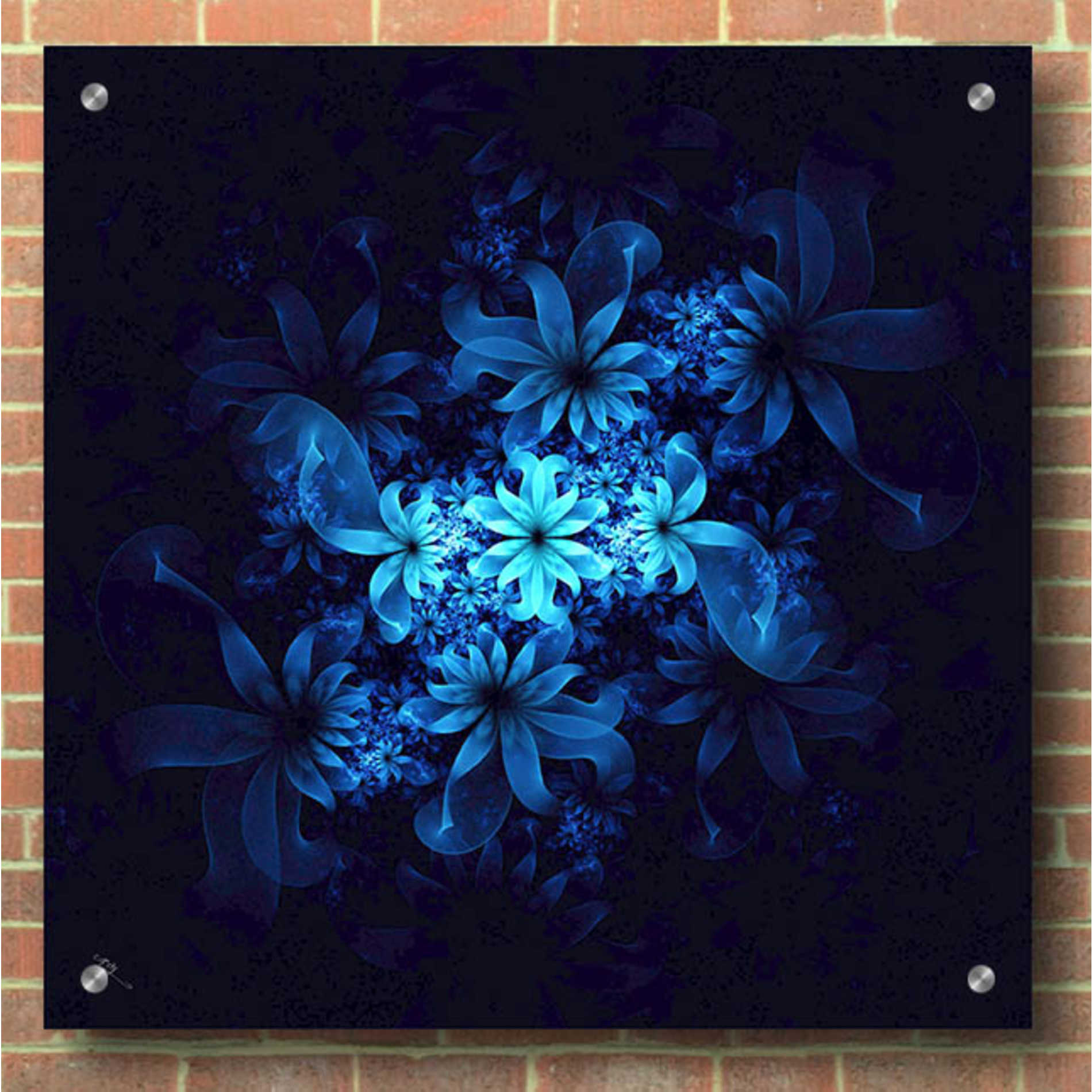 Epic Art 'Luminous Flowers' by Cameron Gray, Acrylic Glass Wall Art,36x36