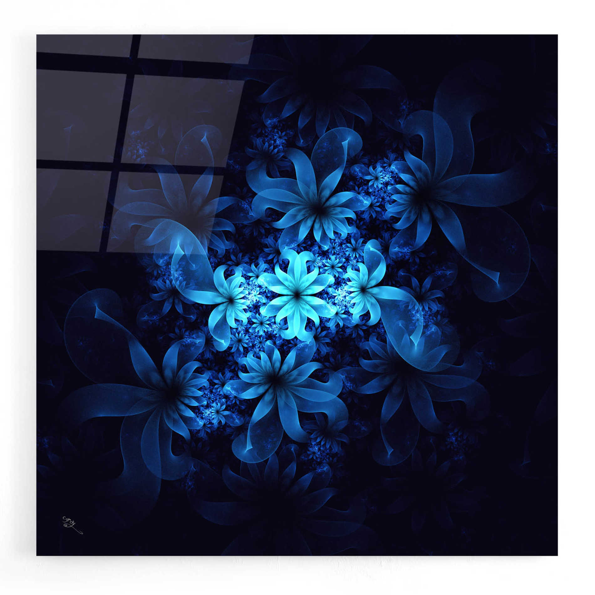 Epic Art 'Luminous Flowers' by Cameron Gray, Acrylic Glass Wall Art