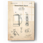 Epic Art 'Beer Stein Blueprint Patent Parchment,' Acrylic Glass Wall Art