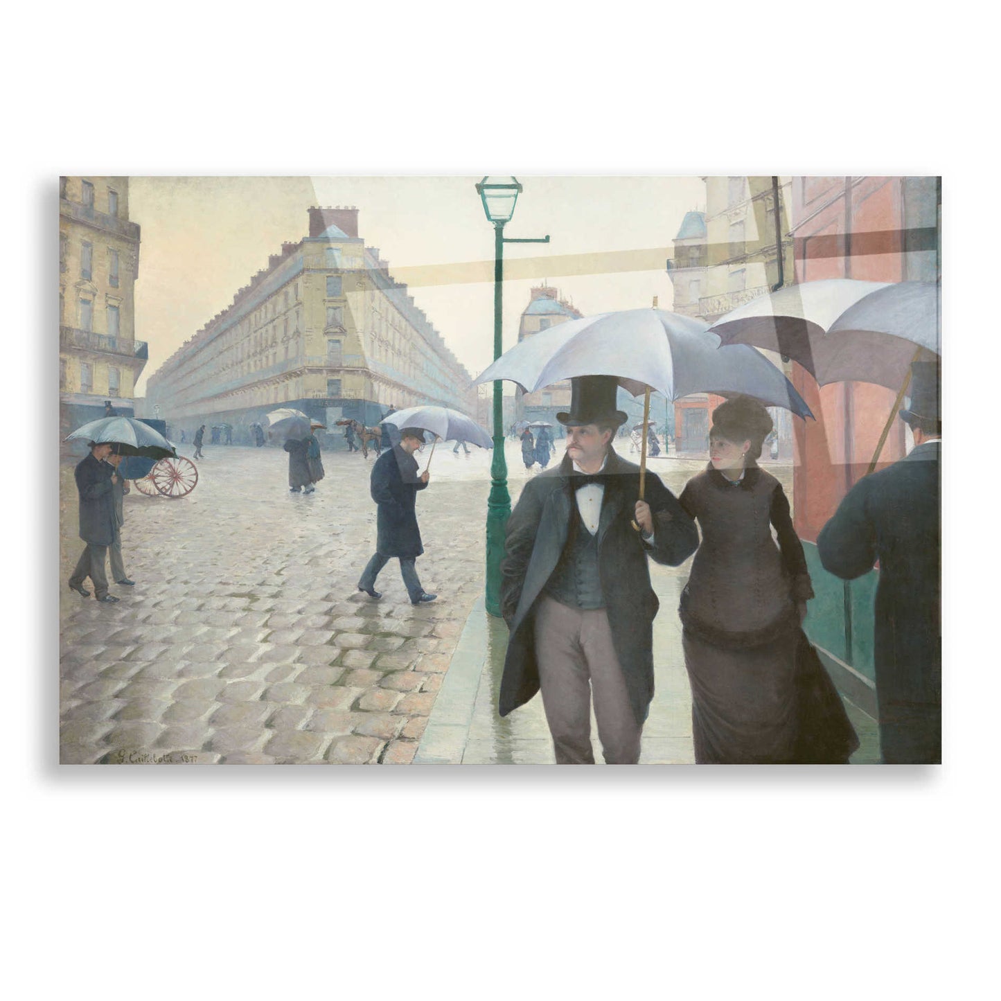 Epic Art 'Paris Street; Rainy Day' by Gustave Caillebotte, Acrylic Glass Wall Art,16x12