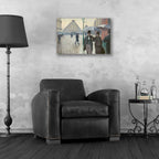Epic Art 'Paris Street; Rainy Day' by Gustave Caillebotte, Acrylic Glass Wall Art,24x16