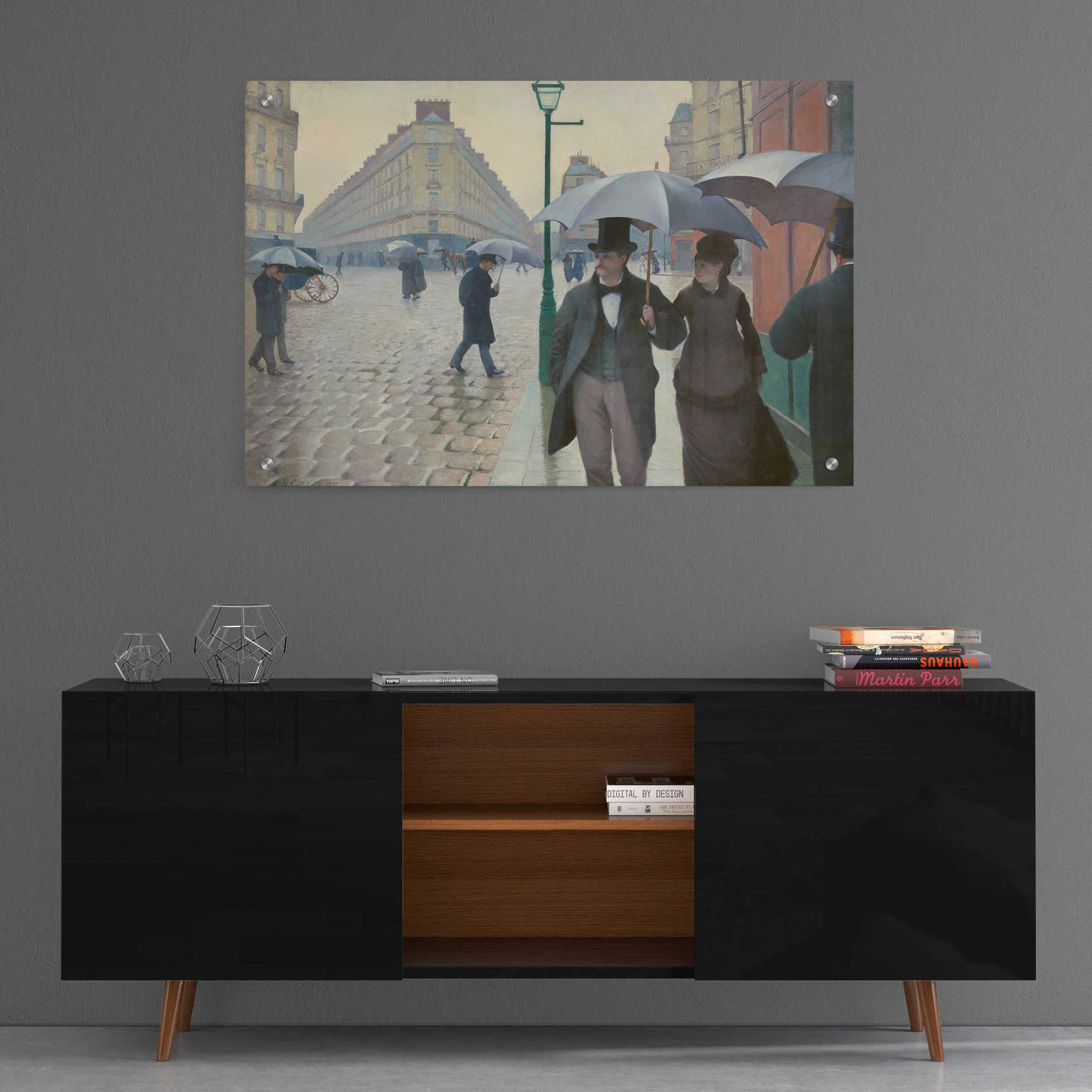 Epic Art 'Paris Street; Rainy Day' by Gustave Caillebotte, Acrylic Glass Wall Art,36x24