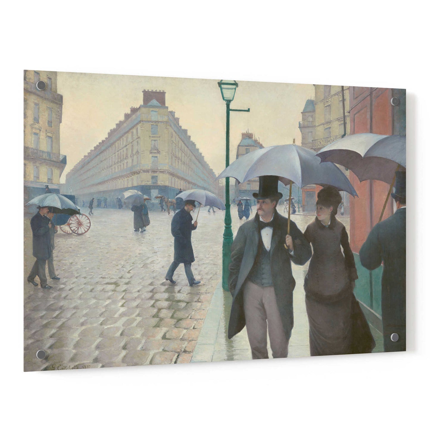 Epic Art 'Paris Street; Rainy Day' by Gustave Caillebotte, Acrylic Glass Wall Art,36x24