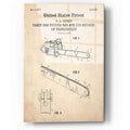 Epic Art 'Chainsaw Blueprint Patent Parchment,' Acrylic Glass Wall Art