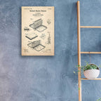 Epic Art 'Cigarette Case Blueprint Patent Parchment,' Acrylic Glass Wall Art,16x24