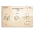 Epic Art 'Dice Blueprint Patent Parchment,' Acrylic Glass Wall Art,16x12