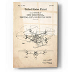 Epic Art 'Drone Blueprint Patent Parchment,' Acrylic Glass Wall Art