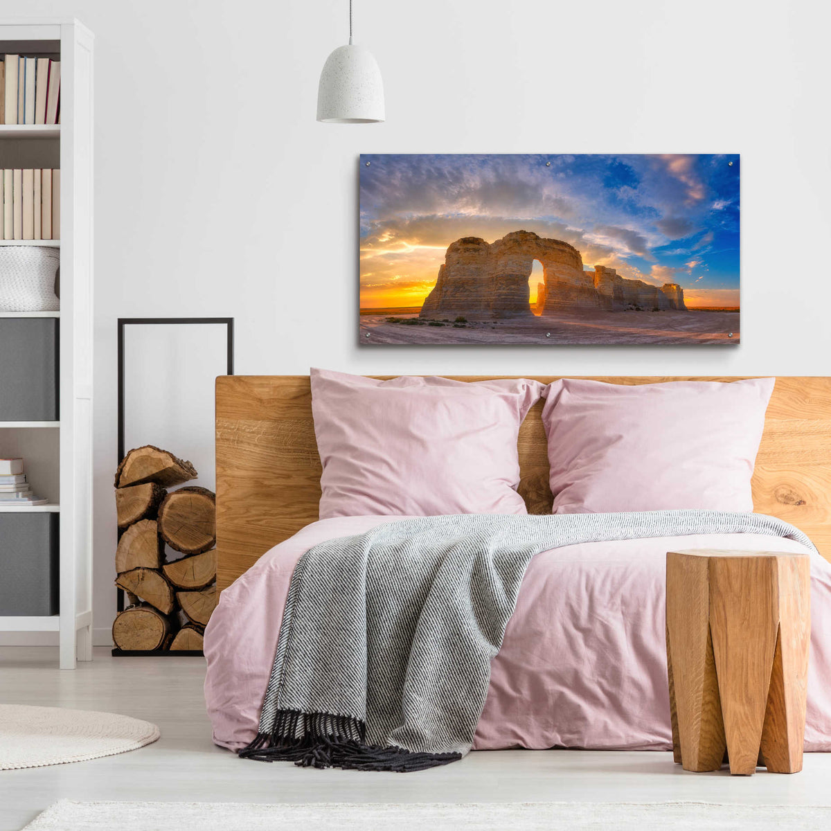 Epic Art 'Kansas Gold' by Darren White, Acrylic Glass Wall Art,48x24
