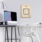 Epic Art 'Game Board Blueprint Patent Parchment,' Acrylic Glass Wall Art,12x16