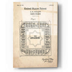 Epic Art 'Game Board Blueprint Patent Parchment,' Acrylic Glass Wall Art