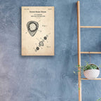 Epic Art 'Guitar Pick Blueprint Patent Parchment,' Acrylic Glass Wall Art,16x24