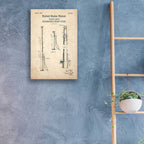 Epic Art 'Night Stick Blueprint Patent Parchment,' Acrylic Glass Wall Art,16x24