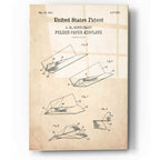 Epic Art 'Paper Plane Blueprint Patent Parchment,' Acrylic Glass Wall Art