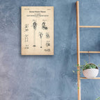 Epic Art 'Parking Meter Blueprint Patent Parchment,' Acrylic Glass Wall Art,16x24