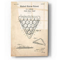 Epic Art 'Pool Ball Tray Blueprint Patent Parchment,' Acrylic Glass Wall Art