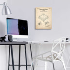 Epic Art 'Ring Buoy Blueprint Patent Parchment,' Acrylic Glass Wall Art,12x16