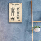 Epic Art 'Shotgun Shell Blueprint Patent Parchment,' Acrylic Glass Wall Art,16x24