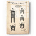 Epic Art 'Shotgun Shell Blueprint Patent Parchment,' Acrylic Glass Wall Art