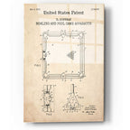 Epic Art 'Bowling and Pool Game Apparatus Blueprint Patent Parchment,' Acrylic Glass Wall Art