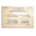 Epic Art 'Racing Car, Model Slot Type Blueprint Patent Parchment,' Acrylic Glass Wall Art,16x12