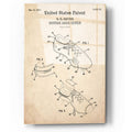 Epic Art 'Soccer Shoe Cover Blueprint Patent Parchment,' Acrylic Glass Wall Art