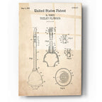 Epic Art 'Toilet Plunger Blueprint Patent Parchment,' Acrylic Glass Wall Art