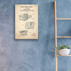 Epic Art 'Trailer Blueprint Patent Parchment,' Acrylic Glass Wall Art,16x24