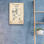Epic Art 'Valve Mechanism Blueprint Patent Parchment,' Acrylic Glass Wall Art,16x24