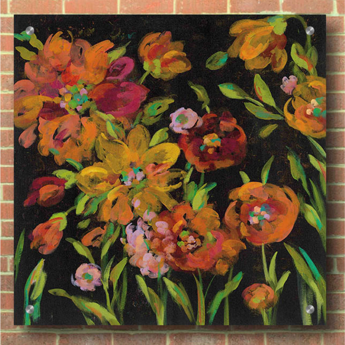 Epic Art 'July Garden Trio III' by Silvia Vassileva, Acrylic Glass Wall Art,36x36