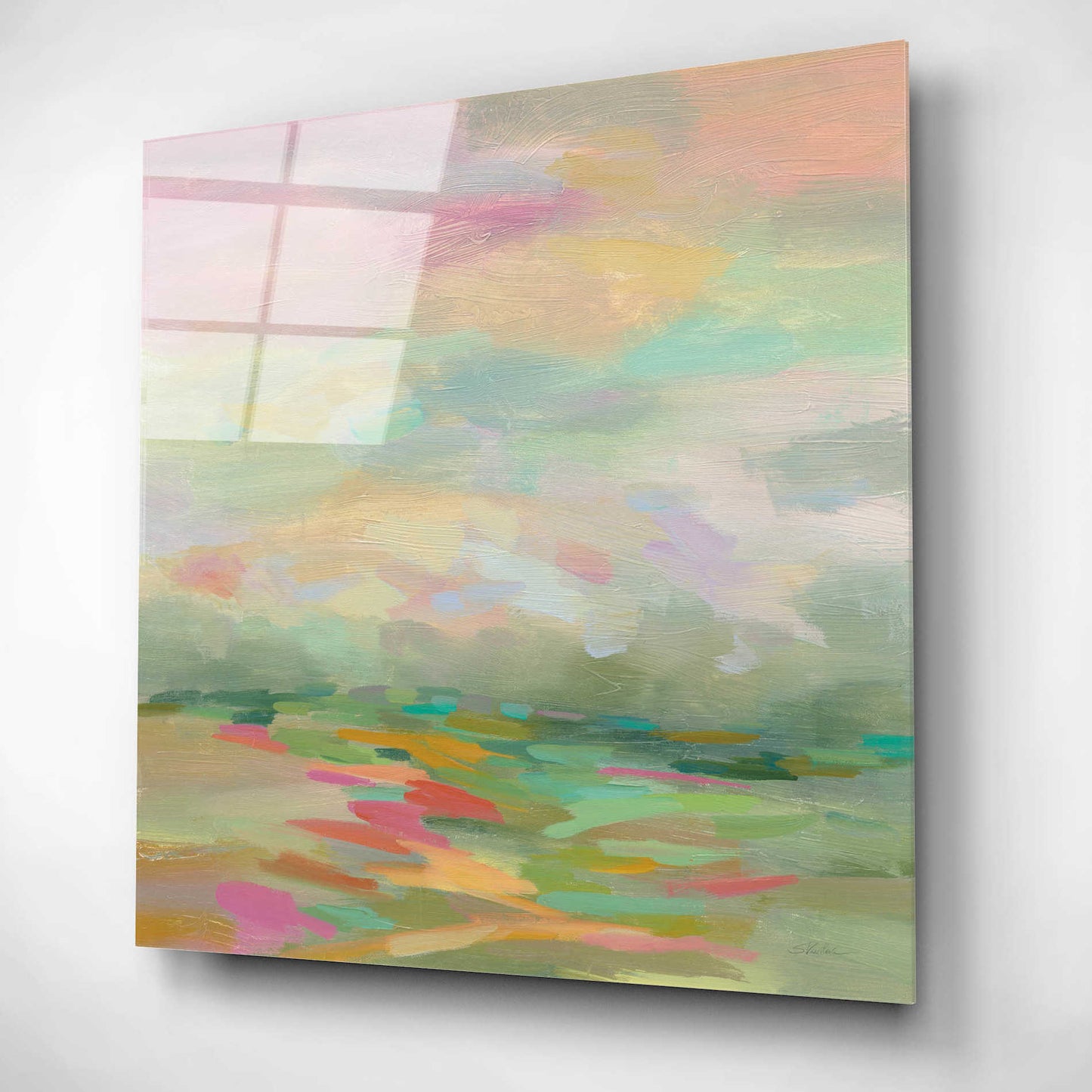 Epic Art 'Pastel Fields' by Silvia Vassileva, Acrylic Glass Wall Art,12x12