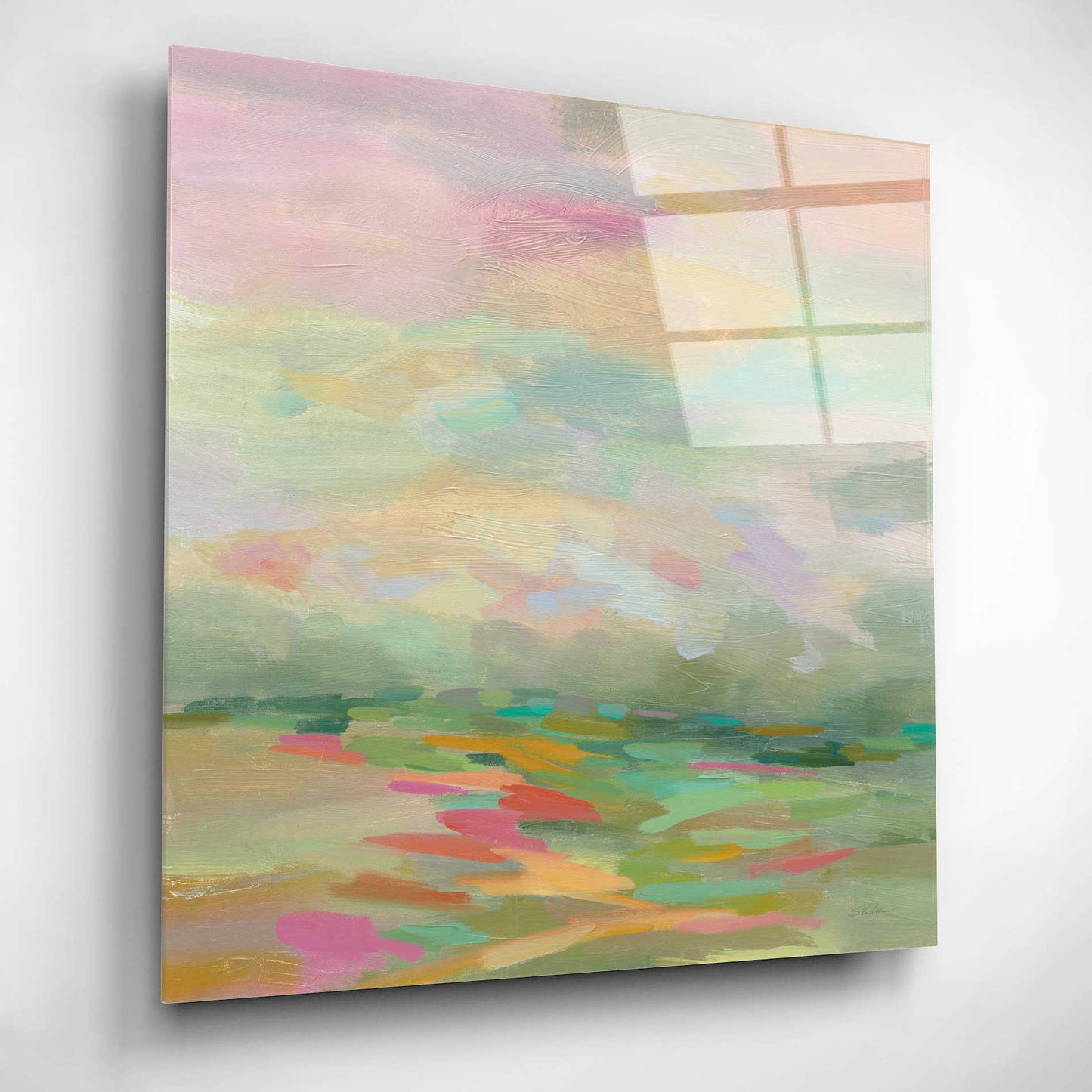 Epic Art 'Pastel Fields' by Silvia Vassileva, Acrylic Glass Wall Art,12x12