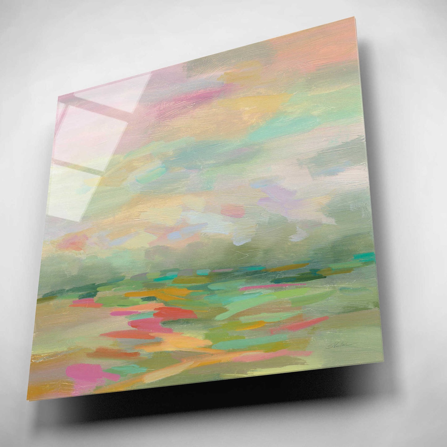 Epic Art 'Pastel Fields' by Silvia Vassileva, Acrylic Glass Wall Art,12x12