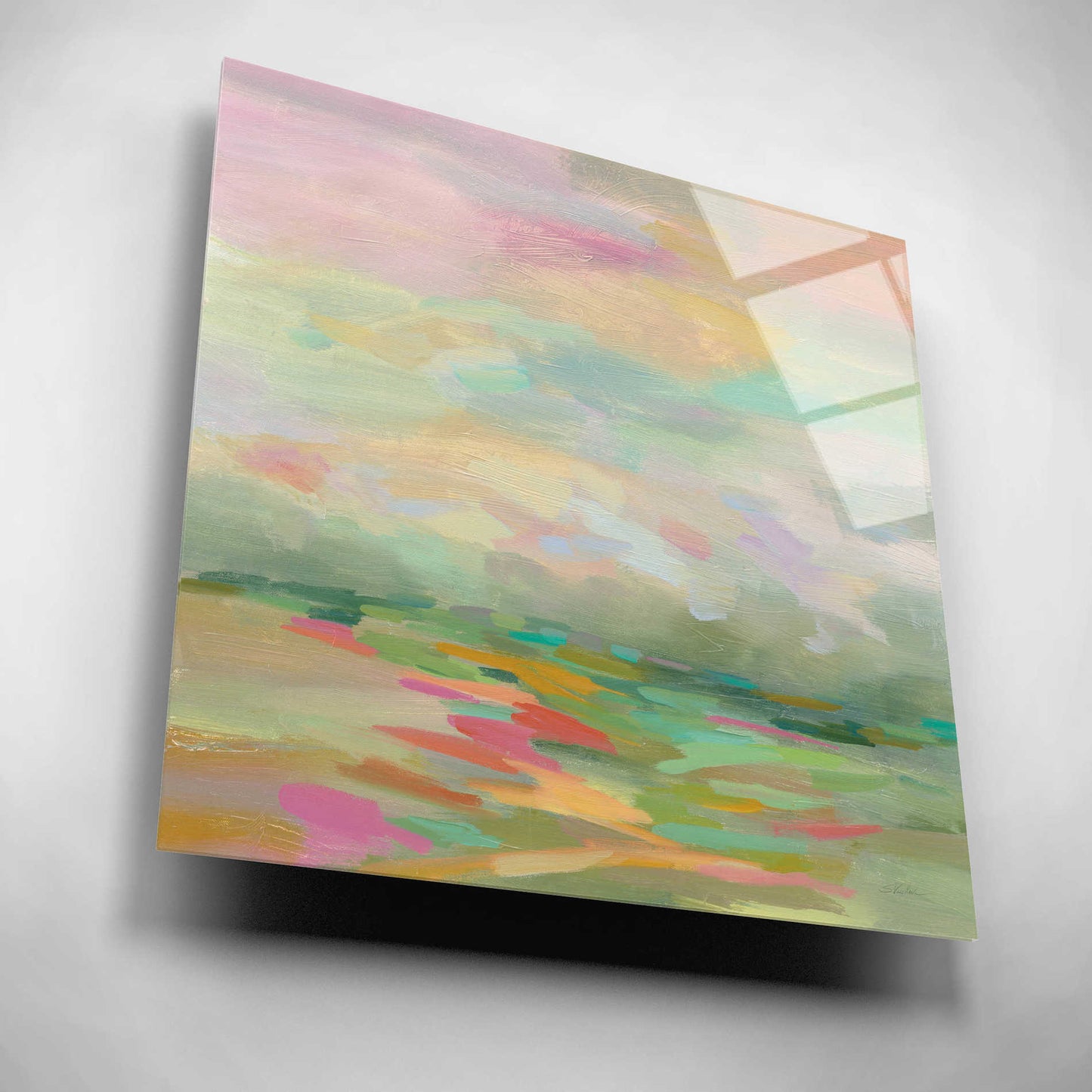 Epic Art 'Pastel Fields' by Silvia Vassileva, Acrylic Glass Wall Art,12x12